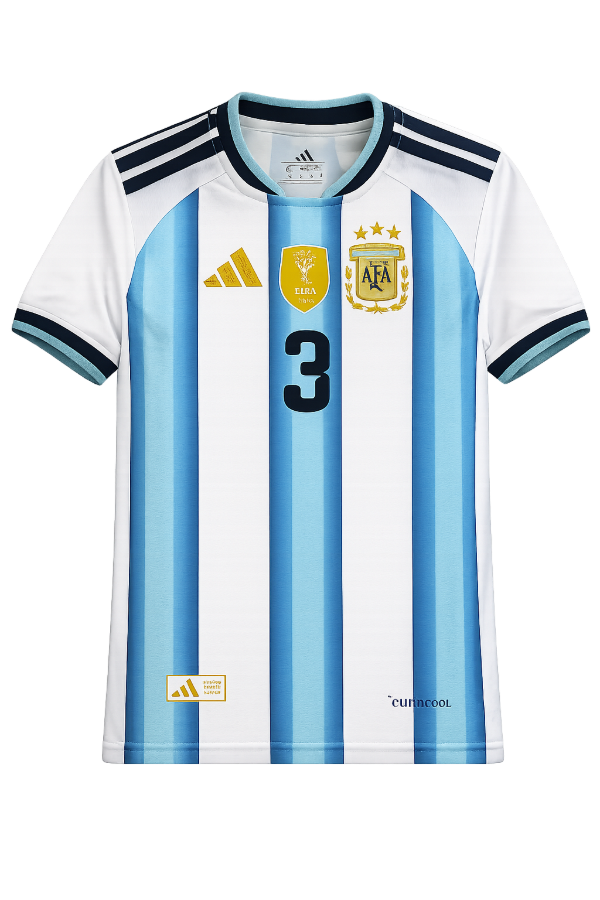 Producto - Camiseta Argentina BORDADA Niños Personalizada - 0