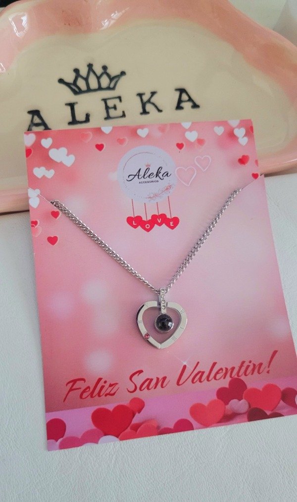 Producto - Collar Te amo en 100 idiomas de acero quirúrgico