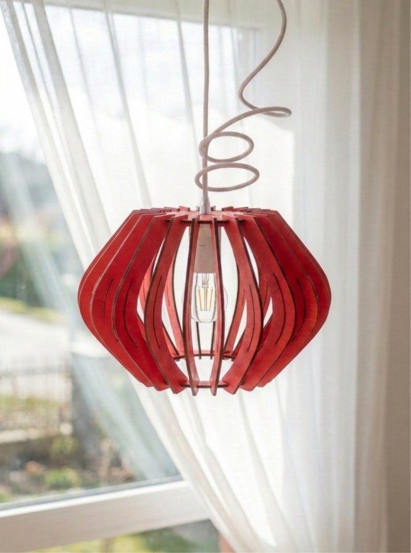 Producto - Lámpara colgante ACRUX / Rojo Fuego - 1
