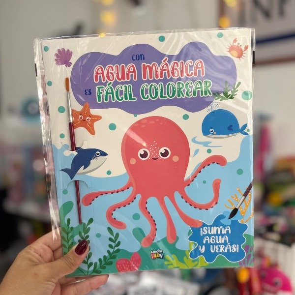 Producto - Libro Con Agua Mágica es Fácil Colorear Línea Mar 7479