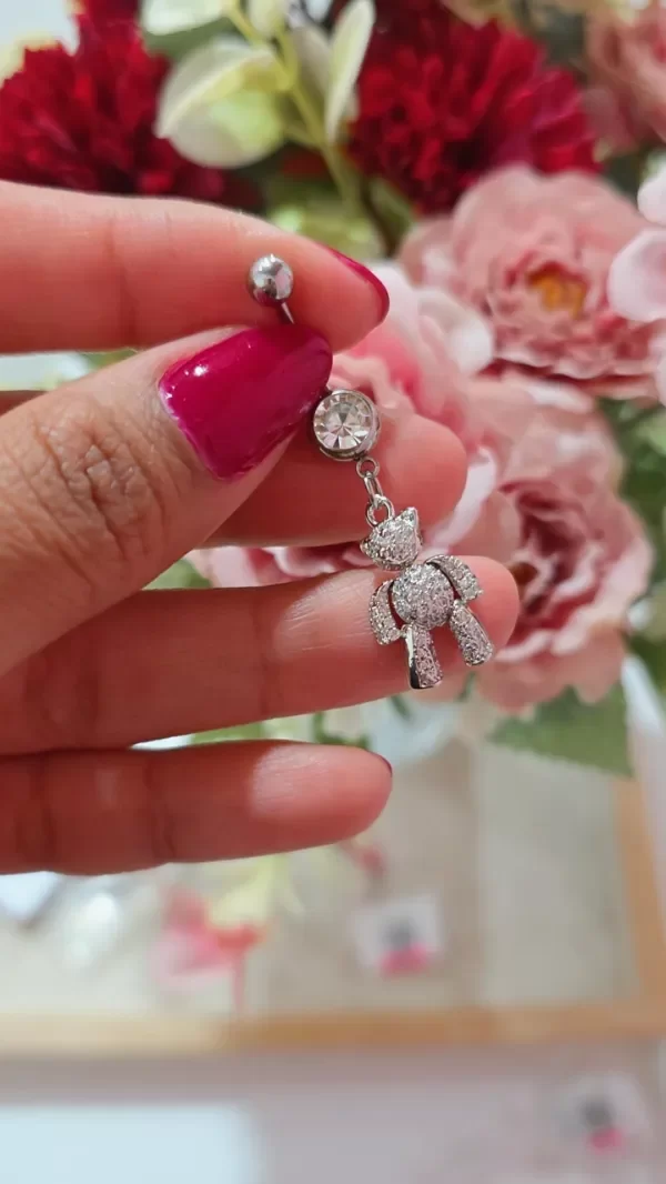 Producto - Piercing ombligo osito AQ