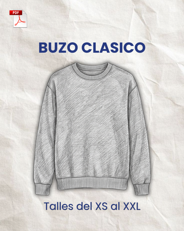 Producto - Buzo clásico - Molde digital - PDF descargable - 0