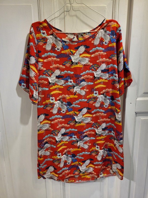 Producto - Vestido colorado con gruyas Talle S - PRECIO: 44X