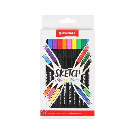 Producto - Microfibras Simball Sketch Clásicos x 10 unid