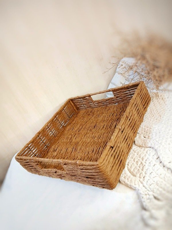 Producto - Bandeja hierro alambre e hilo kraft 30 x 30