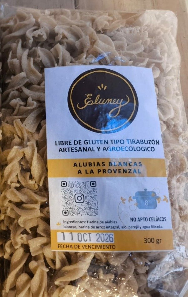 Producto - Fideos Tirabuzón de Alubia y Provenzal SIN GLUTEN - Eluney