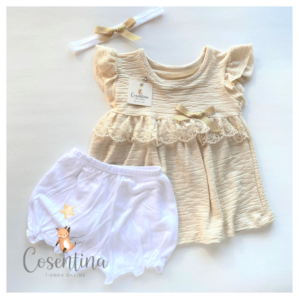 Producto - Conjunto Vestido: Champagne