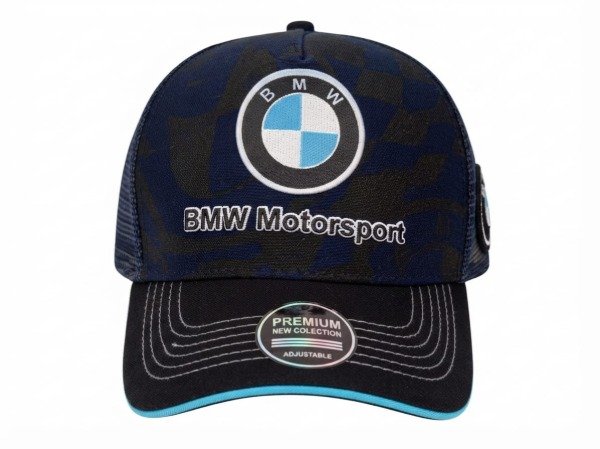 Producto - Gorra moto/auto "BMW" trucker azul marino