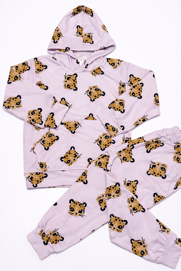 Producto - Dúo buzo y babucha frisa elastizada lila leo