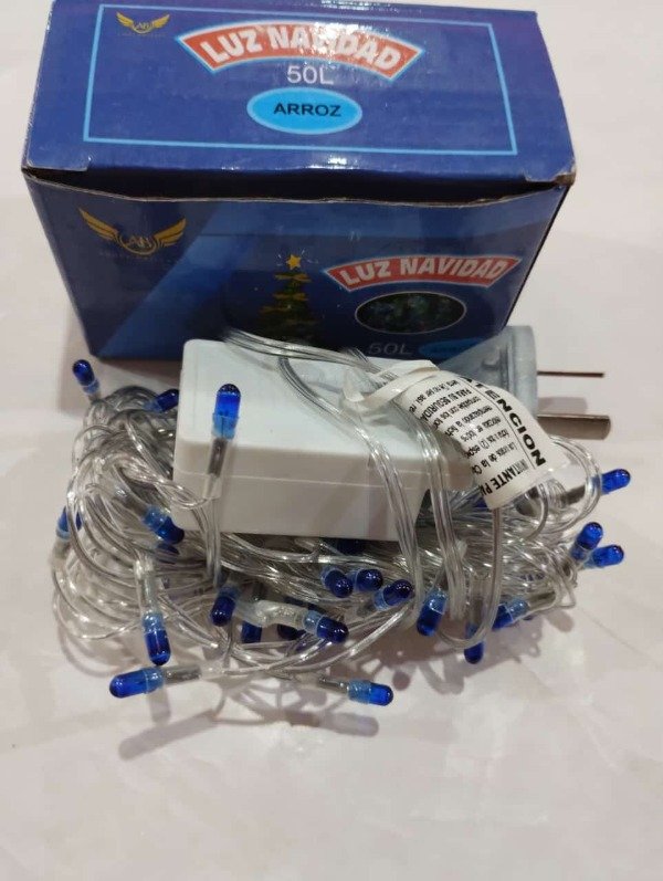 Producto - Luz tipo arroz 50 foquitos color AZUL