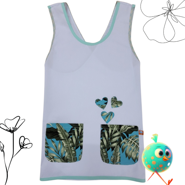 Producto - Corazones hojas turquesa