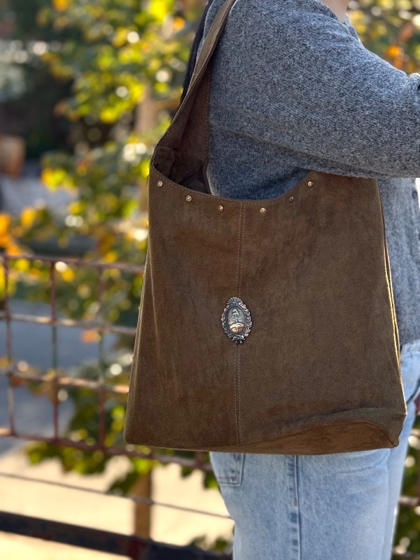 Producto - Bolso Matero - Pampa Verde gamuzado