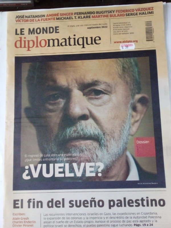 Producto - Le Monde Diplomatique #279 - Lula vuelve Natanson - Septiembre 2022