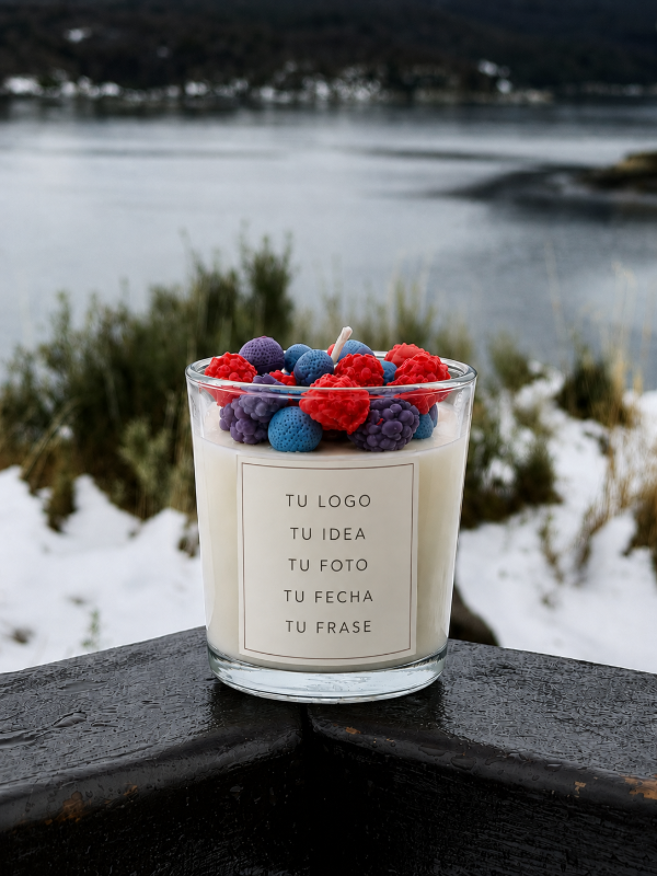 Producto - Vela de Soja Personalizada de Frutos Rojos - 0