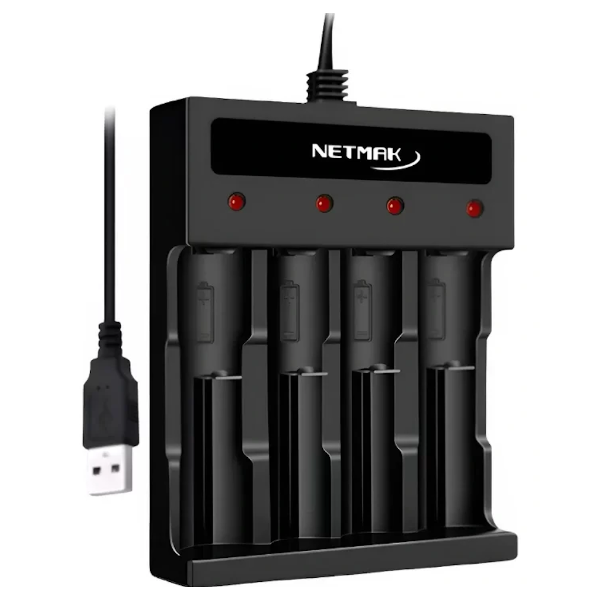 Producto - Cargador De Pilas AA / AAA USB Netmak