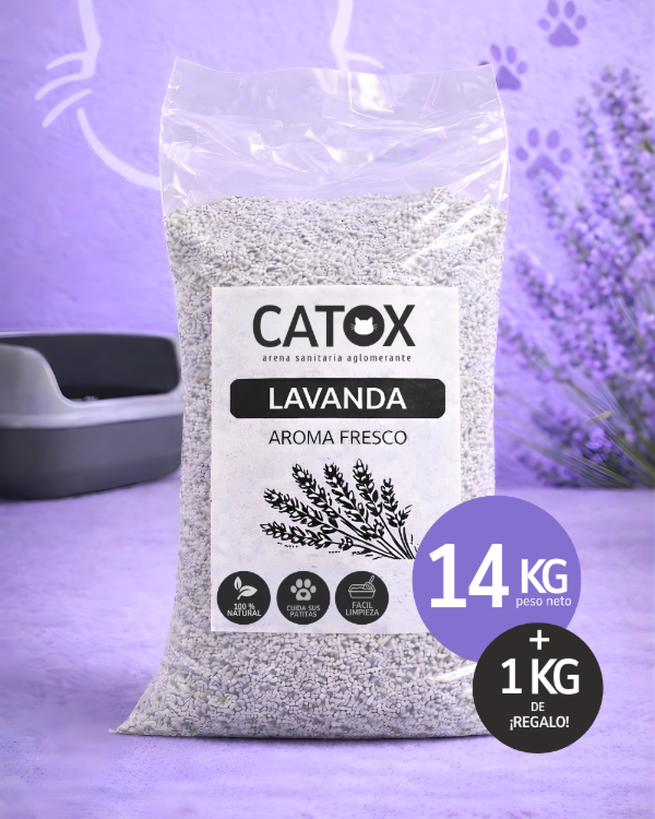 Producto - Arena sanitaria aglomerante aroma fresco a Lavanda x 15KG