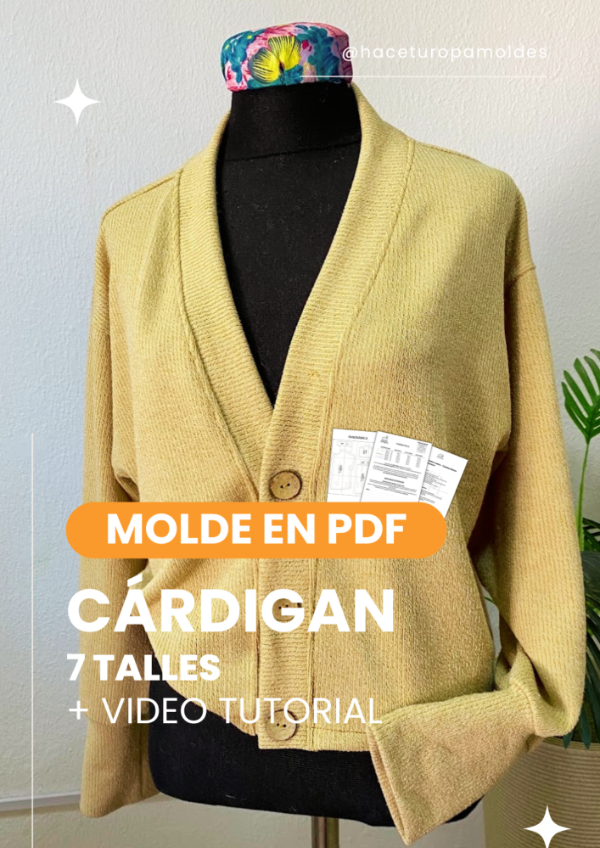 Producto - MOLDE CARDIGAN + VIDEO TUTORIAL