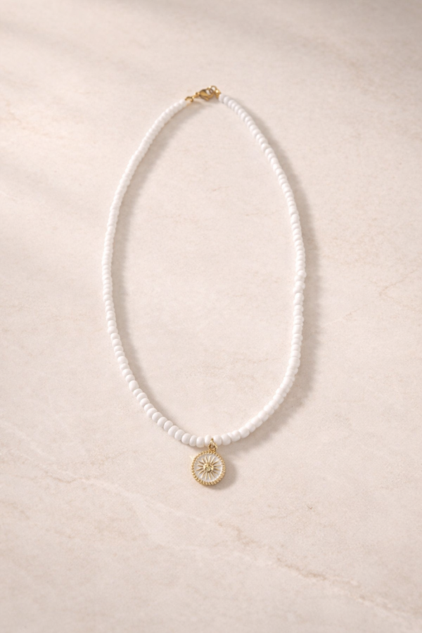 Producto - Collar Encanto Celestial Blanco - Sol Dorado