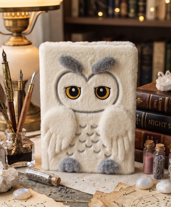 Producto - Cuaderno soft de peluche Hedwig Harry Potter