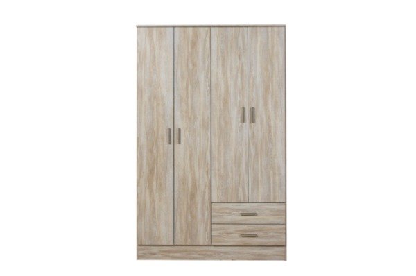 Producto - Placard 4 puertas 2 cajones 114cm Ricchezze Tana Piu Fresno Blanco