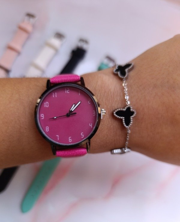 Producto - RELOJ LUNA FUCSIA