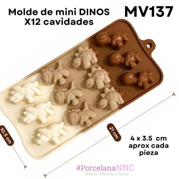 Producto - Molde de mini DINOS X12 cavidades MV137