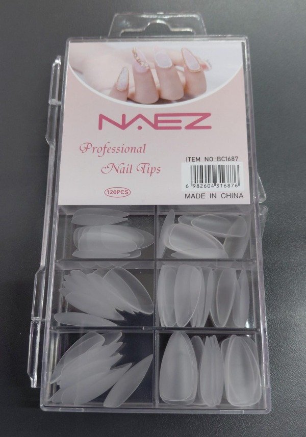Producto - TIPS SOFT GEL NAEZ PRE LIMADO ALMENDRA COMUN 120PCS