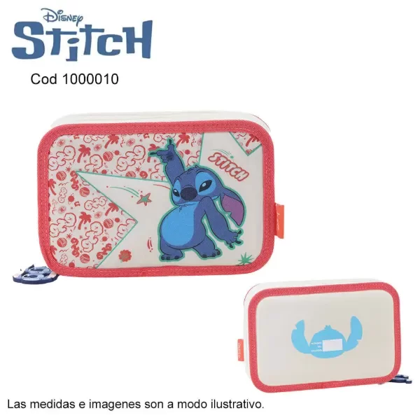 Producto - CARTUCHERA DISNEY STITCH DOS PISOS 2CIERRES