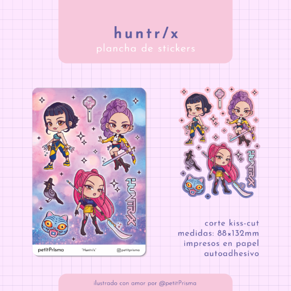 Producto - Plancha de stickers "Huntrix"