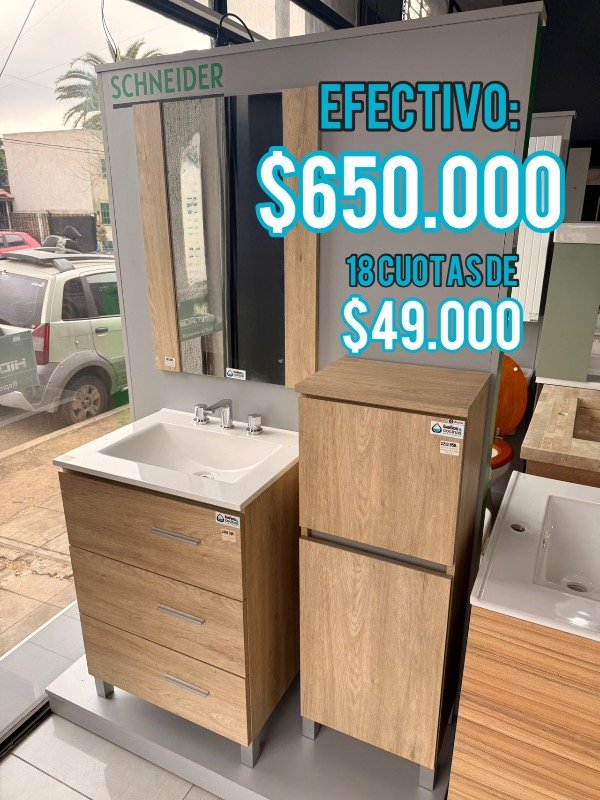 Producto - Combo vanitory + armario + espejo + grifería