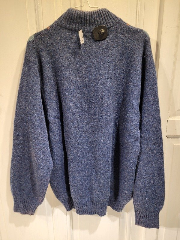 Producto - Sweater LURISIA azul medio cierre con rombos Talle XL - PRECIO: 45X - 1