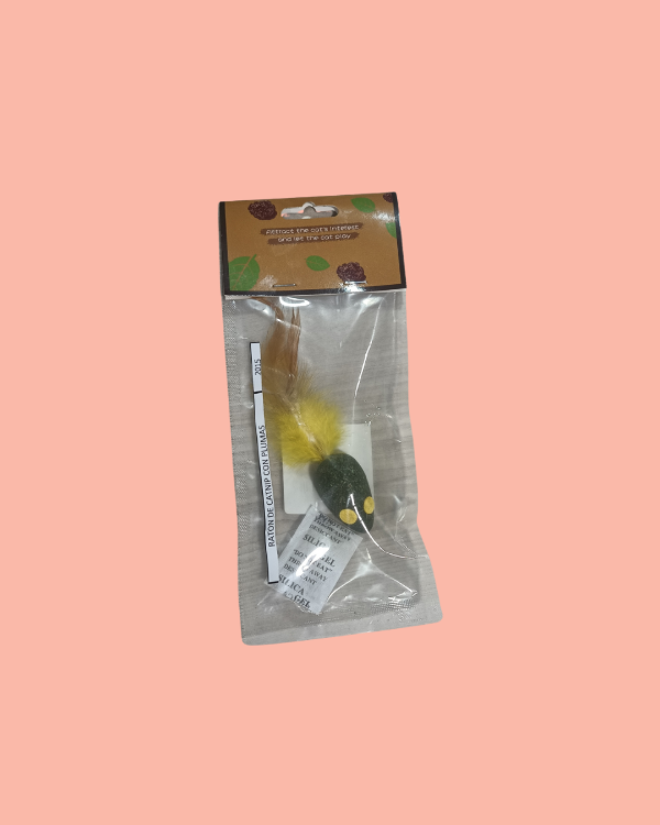 Producto - Ratón catnip con plumas