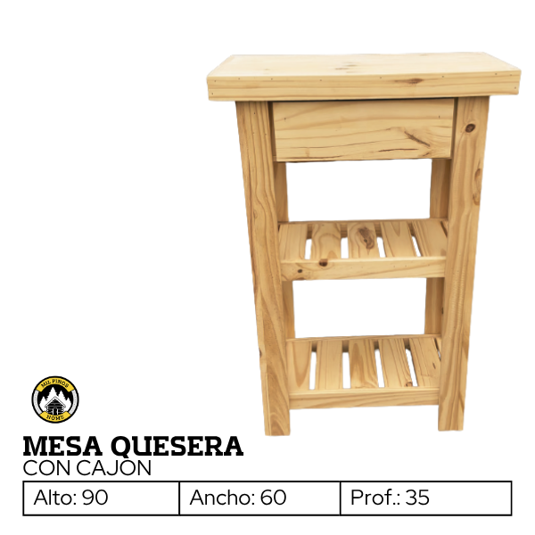 Producto - MESA QUESERA CON CAJÓN