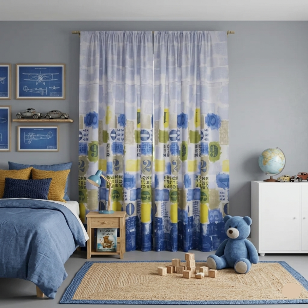 Producto - Juego de Cortinas "Letras y Números"