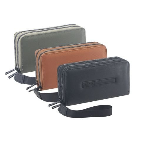 Producto - BILLETERA MUJER 2 CIERRES LISA am 19X10CM