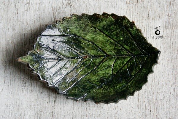 Producto - Bandeja Hoja de Cerámica Artesanal  Pieza Única de Autor - 6