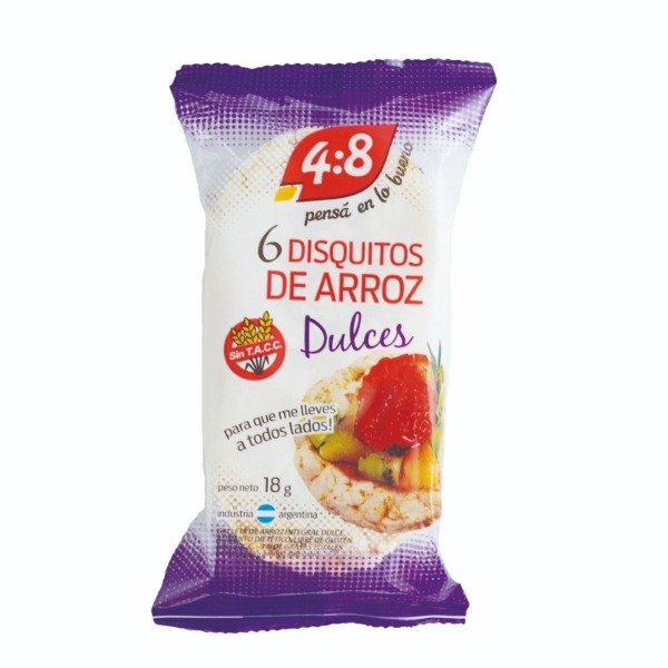Producto - DISQUITOS DE ARROZ Dulces SIN TACC 18g x 6 uni 4 8 GALLETAS