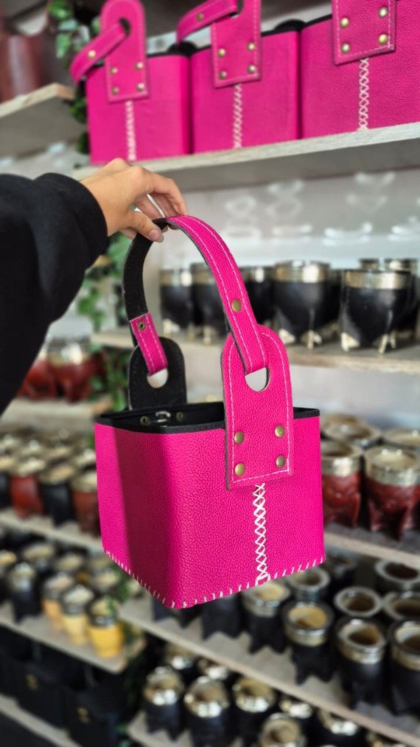 Producto - Canasta simil con división FUCSIA