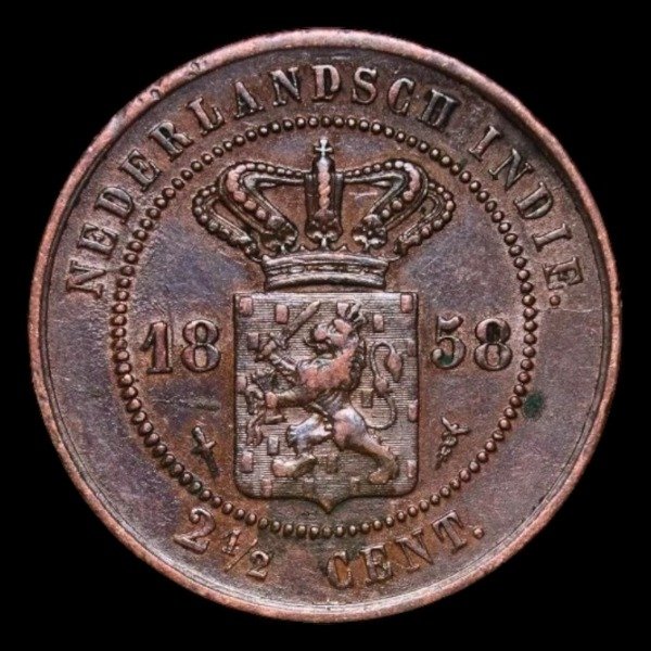 Producto - Indias Holandesas (1858) 2 Centavos y Medio - KM#308