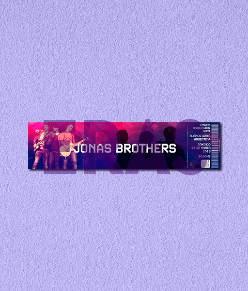 Producto - ENTRADA HOLOGRÁFICA - JONAS BROTHERS - ESTADIO FERRO 2013