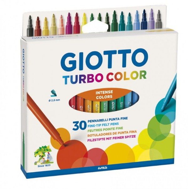 Producto - MARCADOR ESCOLAR GIOTTO TURBO COLOR X30U. (04030