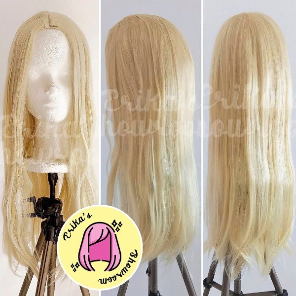 Producto - Peluca larga lacia sin flequillo rubio 613