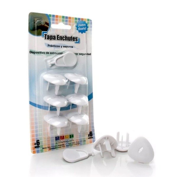 Producto - Tapas para enchufes de tres patas. x6Unidades.