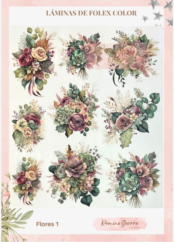 Producto - Láminas Folex Color - Flores 1