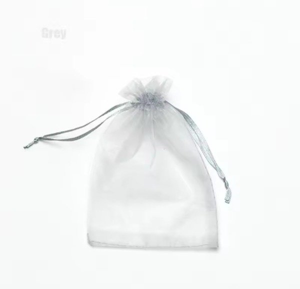 Producto - SET X 10 BOLSITAS ORGANZA gris 9X12CM