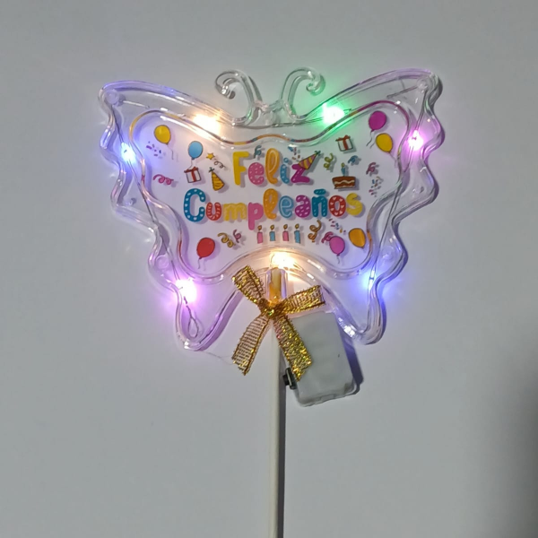 Producto - Cake topper led mariposa