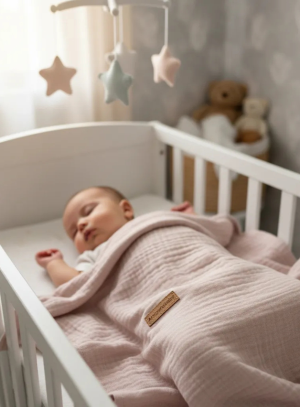 Producto - Manta Muselina Rosa