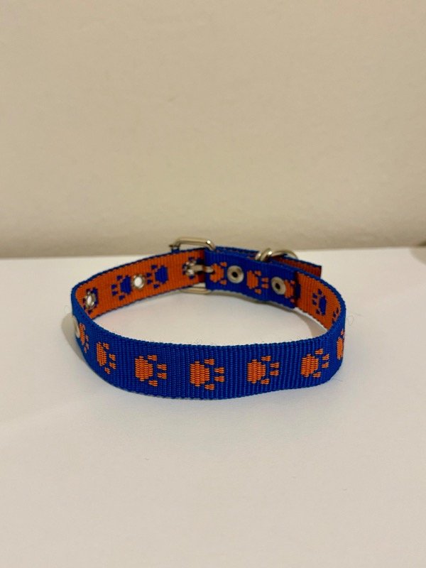 Producto - collar azul c/naranja
