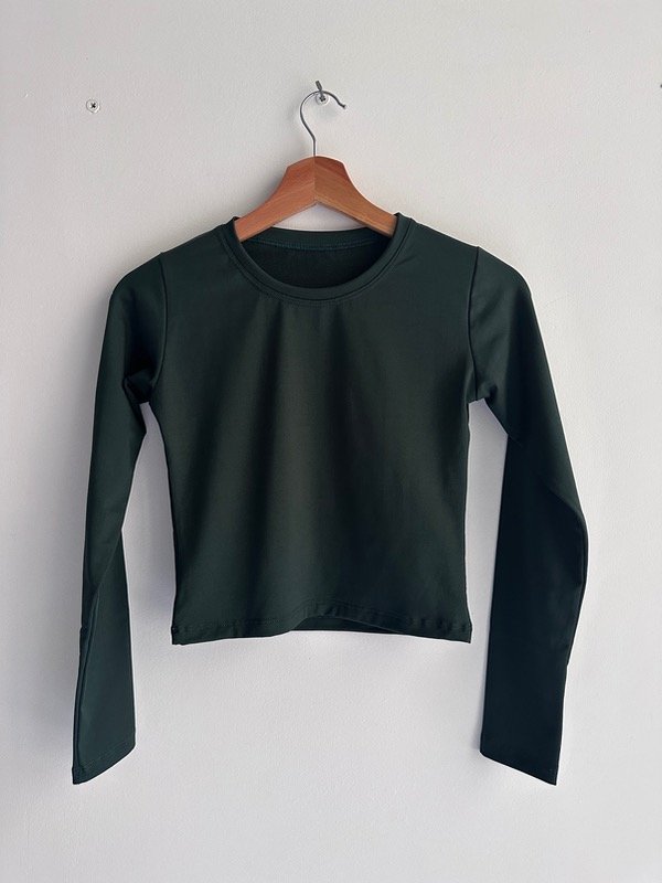 Producto - Remera crop térmica verde ingles