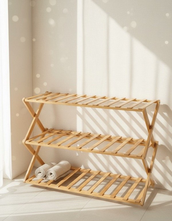 Producto - Zapatero Plegable Bambú